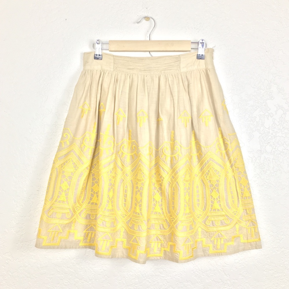 Anthro Tiny Sunstitch Pocket Skirt
